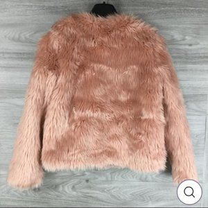 Beautiful Chelsea28 Pink Faux Fur Jacket